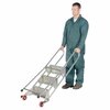 Vestil 51.9375 H 202 Stainless Steel Stainless Steel Folding Ladder W/Wheels, 3 Steps FLAD-3-SS